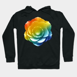 Rainbow gradient flower Hoodie